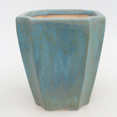 Keramische Bonsai-Schale 15 x 15 x 17 cm, Farbe blau - 1