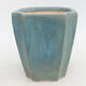 Keramische Bonsai-Schale 15 x 15 x 17 cm, Farbe blau - 1/3