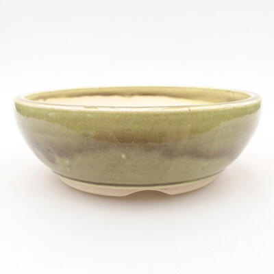 Keramische Bonsai-Schale 14 x 14 x 5 cm, Farbe grün - 1