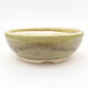 Keramische Bonsai-Schale 14 x 14 x 5 cm, Farbe grün - 1/3