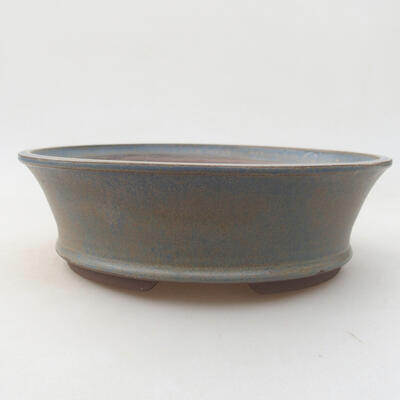 Keramische Bonsai-Schale 21 x 21 x 6 cm, Farbe blau - 1