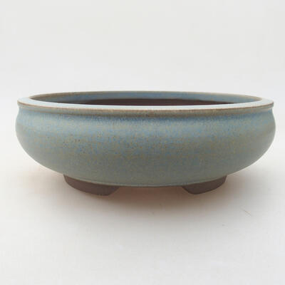 Keramische Bonsai-Schale 18 x 18 x 6 cm, Farbe blau - 1