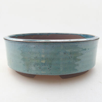 Keramische Bonsai-Schale 16 x 16 x 5,5 cm, Farbe blau - 1