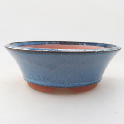 Keramische Bonsai-Schale 15 x 15 x 5 cm, Farbe blau - 1