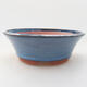 Keramische Bonsai-Schale 15 x 15 x 5 cm, Farbe blau - 1/3