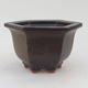 Bonsai Keramikschale 13 x 11,5 x 8 cm, Farbe hnědomodrá - 2.jakost - 1/4