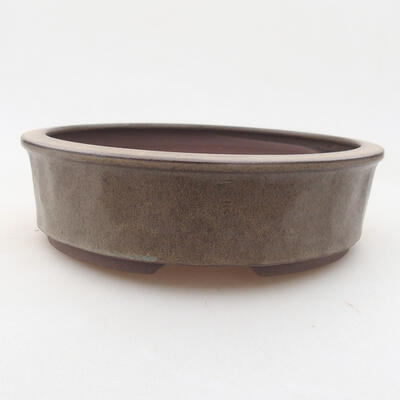 Keramische Bonsai-Schale 17 x 17 x 5 cm, Farbe grau - 1