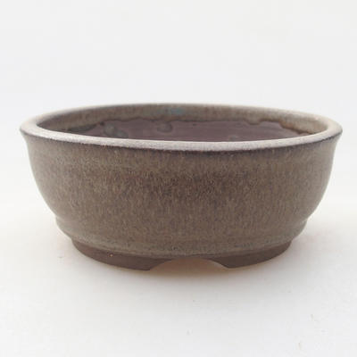Keramische Bonsai-Schale 9 x 9 x 3 cm, graue Farbe - 1