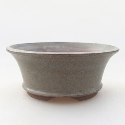 Keramische Bonsai-Schale 10 x 10 x 4 cm, graue Farbe - 1
