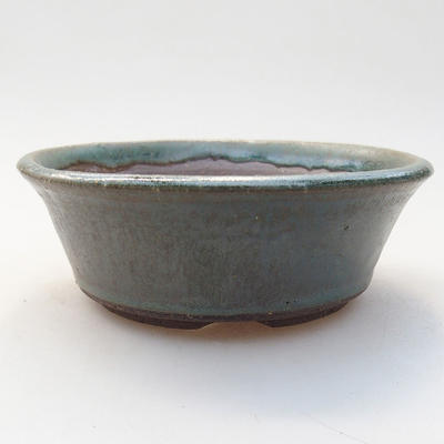 Keramik Bonsaischale 10 x 10 x 2,5 cm, Farbe grün - 1
