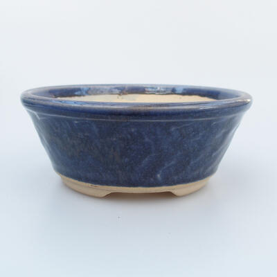 Bonsaischale aus Keramik 11,5 x 11,5 x 4,5 cm, Farbe Blau - 1