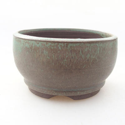 Keramische Bonsai-Schale 8 x 8 x 4,5 cm, Farbe grün - 1