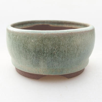 Keramik Bonsai Schüssel 8 x 8 x 4 cm, Farbe grün - 1