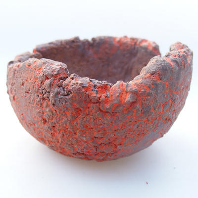 Keramikschale 7 x 7 x 4,5 cm, Farbe orange - 1