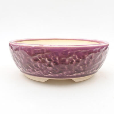 Keramik Bonsai Schüssel 17 x 17 x 5,5 cm, burgunder Farbe - 1