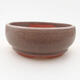 Keramik Bonsai Schüssel 10 x 10 x 4 cm, Farbe braun - 1/3