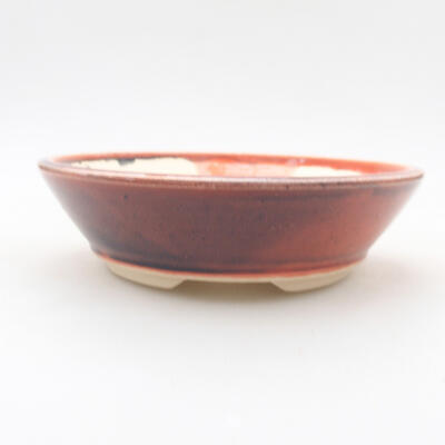 Keramik Bonsai Schüssel 15 x 15 x 4 cm, burgunder Farbe - 1