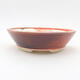 Keramik Bonsai Schüssel 15 x 15 x 4 cm, burgunder Farbe - 1/3