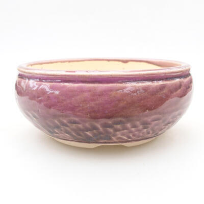 Keramik Bonsai Schüssel 13 x 13 x 5,5 cm, burgunder Farbe - 1