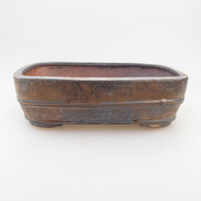 Bonsai-Keramikschale 23,5 x 23,5 x 6,5 cm, Metallfarbe - 1