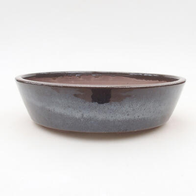 Keramische Bonsai-Schale 17,5 x 17,5 x 4,5 cm, Metallfarbe - 1