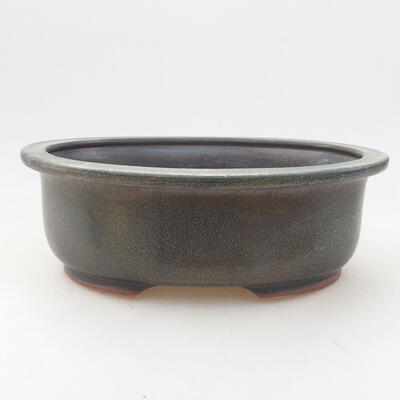 Keramische Bonsai-Schale 22 x 17 x 7 cm, graue Farbe - 1