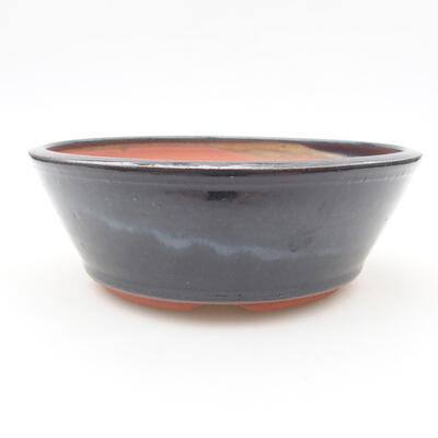 Keramische Bonsai-Schale 16 x 16 x 5,5 cm, Metallfarbe - 1