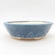 Keramische Bonsai-Schale 19,5 x 19,5 x 6 cm, Farbe blau - 1/3