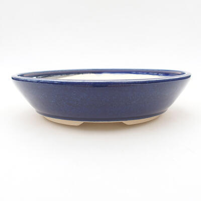 Keramische Bonsai-Schale 20,5 x 20,5 x 4,5 cm, Farbe blau - 1