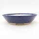 Keramische Bonsai-Schale 20,5 x 20,5 x 4,5 cm, Farbe blau - 1/3