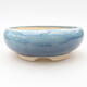 Keramische Bonsai-Schale 14 x 14 x 5 cm, Farbe blau - 1/3