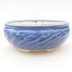 Keramische Bonsai-Schale 13,5 x 13,5 x 5,5 cm, Farbe blau - 1/3