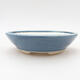 Keramische Bonsai-Schale 15 x 15 x 4 cm, Farbe blau - 1/3