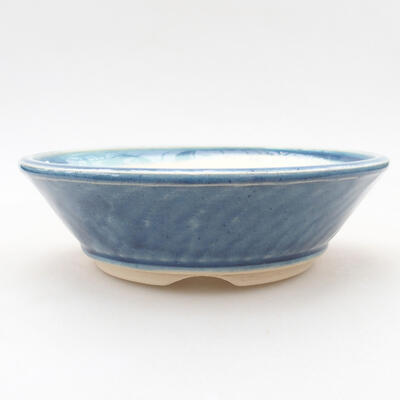 Keramische Bonsai-Schale 15 x 15 x 4,5 cm, Farbe blau - 1