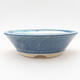 Keramische Bonsai-Schale 15 x 15 x 4,5 cm, Farbe blau - 1/3