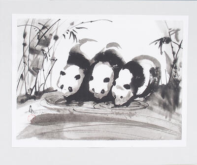 Kalligraphie - Pandas