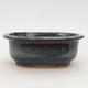 Keramische Bonsai-Schale 15,5 x 13 x 5,5 cm, braun-blaue Farbe - 1/3