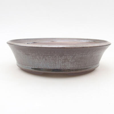 Keramische Bonsai-Schale 19 x 19 x 5 cm, Metallfarbe - 1