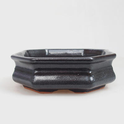 Bonsaischale aus Keramik 13,5 x 13,5 x 4,5 cm, Farbe grau - 1