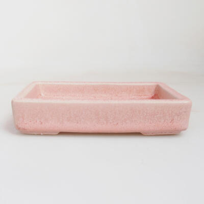 Bonsaischale aus Keramik 10 x 7 x 2 cm, Farbe rosa - 1