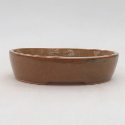 Keramische Bonsai-Schale 17 x 14 x 4 cm, Farbe grau-rostig - 1