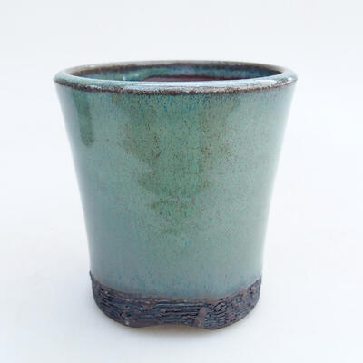 Bonsaischale aus Keramik 7 x 7 x 7,5 cm, Farbe grün - 1