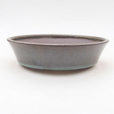 Keramische Bonsai-Schale 17,5 x 17,5 x 4,5 cm, Metallfarbe - 1
