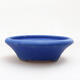 Bonsaischale aus Keramik 13 x 13 x 4 cm, Farbe blau - 1/3