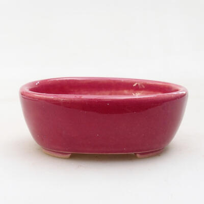 Bonsaischale aus Keramik 9,5 x 8 x 3,5 cm, Farbe rosa - 1