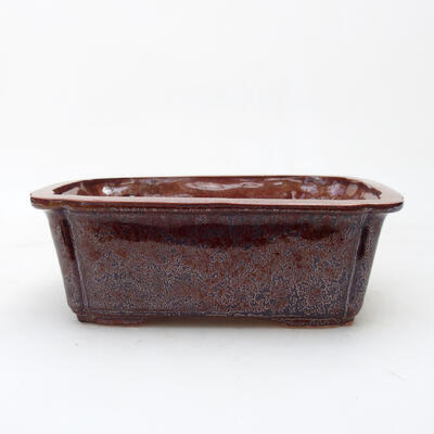 Bonsaischale aus Keramik 17 x 12,5 x 6 cm, Farbe braun - 1
