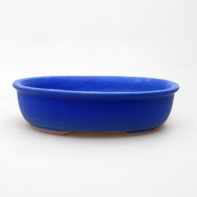 Bonsaischale aus Keramik 18,5 x 14,5 x 5 cm, Farbe blau - 1