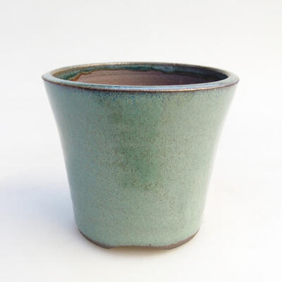 Bonsaischale aus Keramik 7,5 x 7,5 x 7 cm, Farbe grün - 1