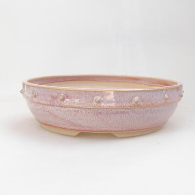 Bonsaischale aus Keramik 23,5 x 23,5 x 6,5 cm, Farbe Rosa - 1