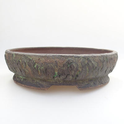 Keramische Bonsai-Schale 22 x 22 x 6 cm, Farbe grün - 1